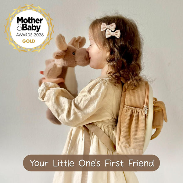 Moonkie Hug & Go Toddler Plush Backpack Babu The Elephant