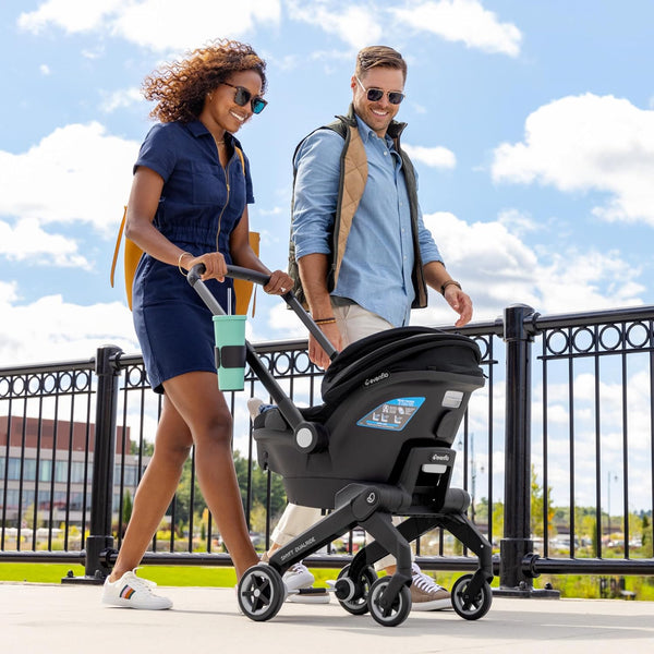 Evenflo® Shyft™ DualRide™ Infant Car Seat - Stroller Combo with Carryall Storage Beaufort Black