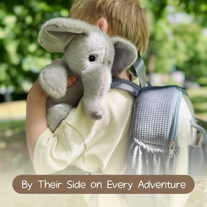 Moonkie Hug & Go Toddler Plush Backpack Babu The Elephant