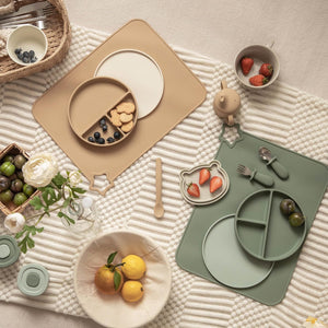 Moonkie Silicone Placemats for Baby & Kids – Non-Slip, Stain-Resistant (2-Pack)