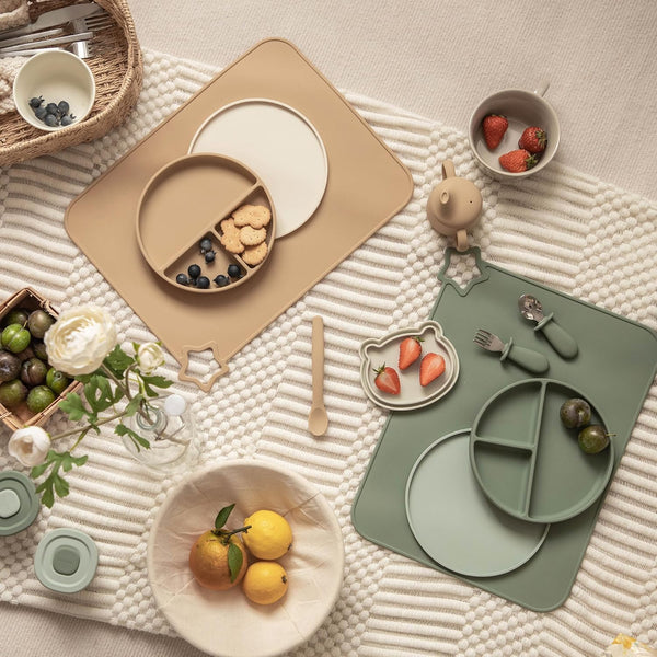 Moonkie Silicone Placemats for Baby & Kids – Non-Slip, Stain-Resistant (2-Pack)