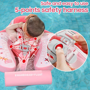 Mambobaby Non-Inflatable Chest Baby Float with Canopy - Butterfly