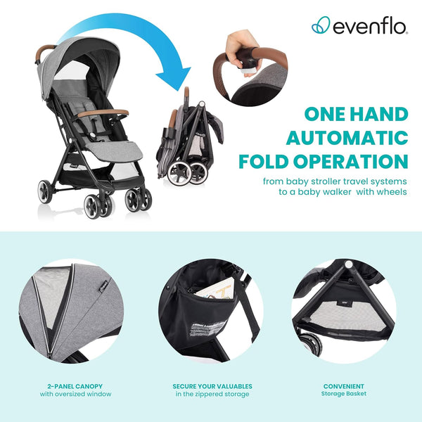 Evenflo® Gold Otto™ Self-Folding Stroller Moonstone Gray