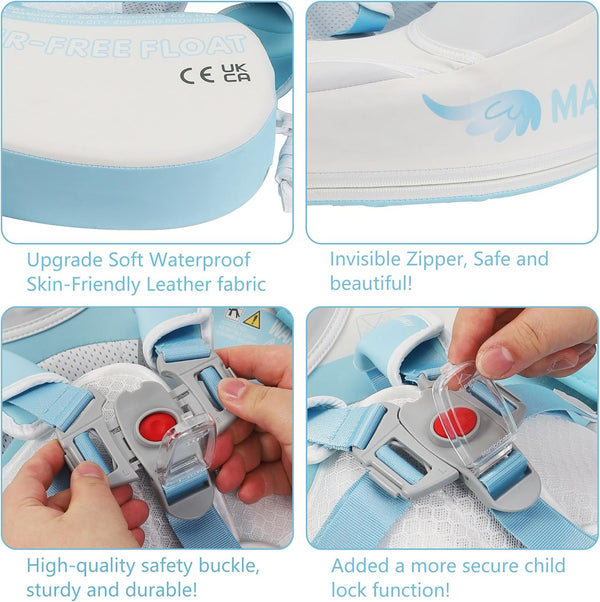 Mambobaby Non-Inflatable Chest Baby Float with Canopy - Angel