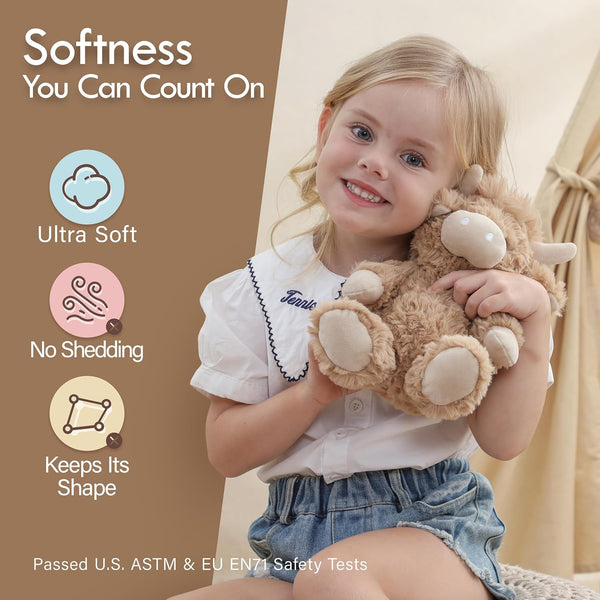 Moonkie Hug & Go Toddler Plush Backpack Highland Cow