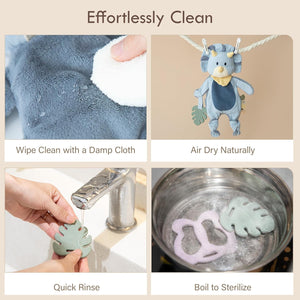 Moonkie Dino Baby Lovey  - Security Blanket & Sensory Toy