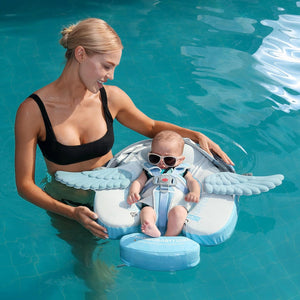 Mambobaby Non-Inflatable Chest Baby Float with Canopy - Angel