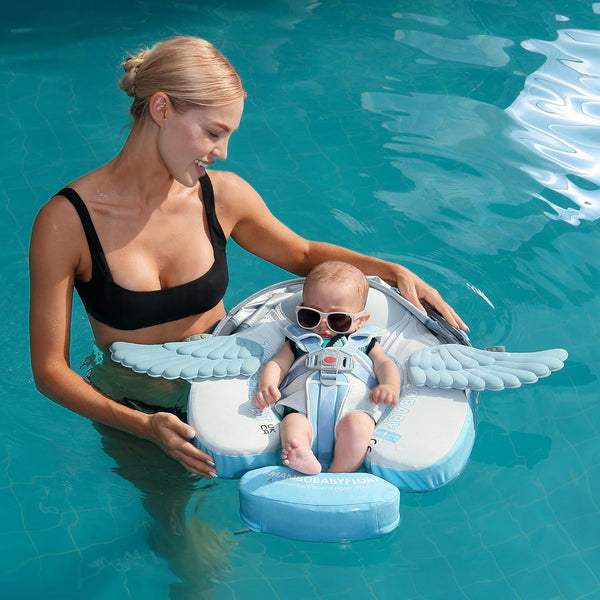 Mambobaby Non-Inflatable Chest Baby Float with Canopy - Angel