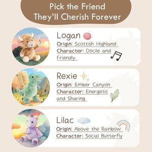 Moonkie Hug & Go Toddler Plush Backpack Highland Cow