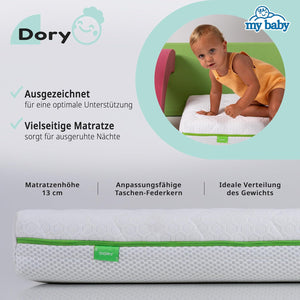 My Baby Mattress Dory Mattress Memory Foam Pocket Spring Baby Mattress