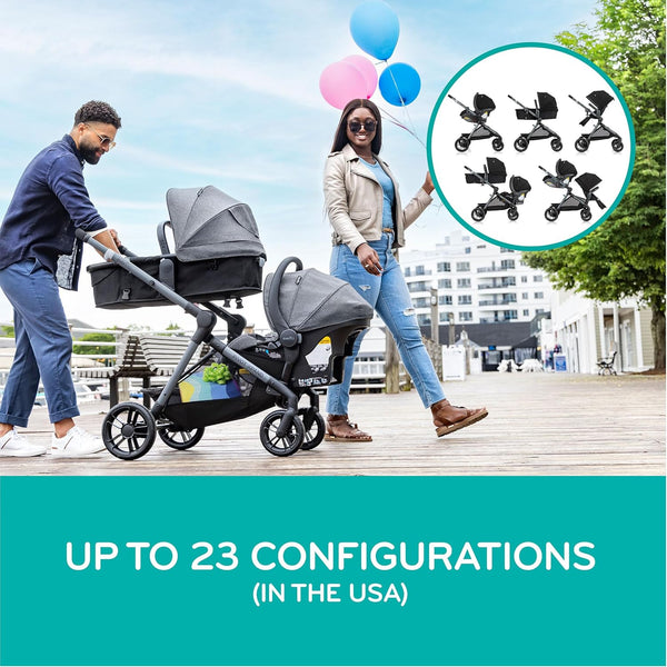 Evenflo® Pivot Xpand™ Modular Travel System with LiteMax™ Infant Car Seat – Ayrshire Black