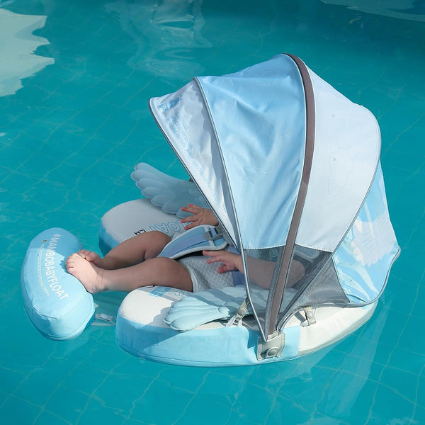 Mambobaby Non-Inflatable Chest Baby Float with Canopy - Angel