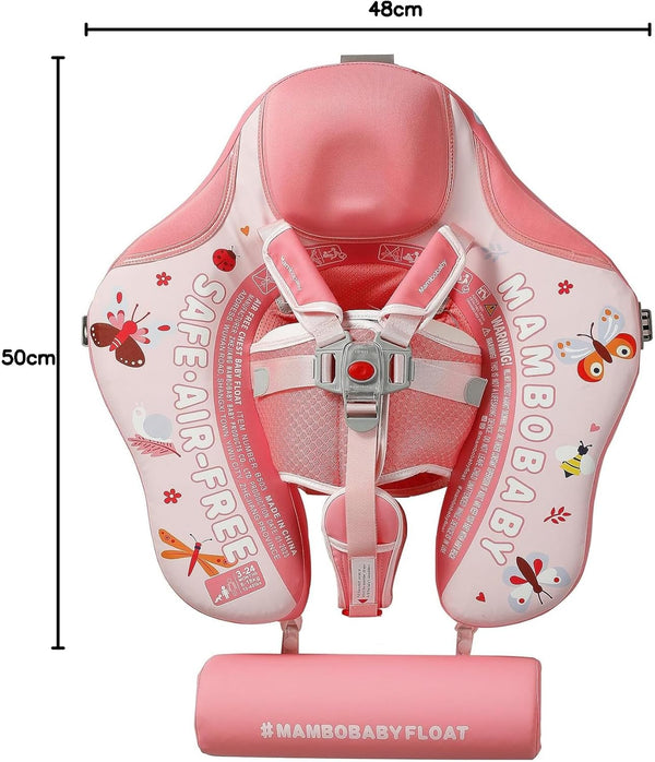 Mambobaby Non-Inflatable Chest Baby Float with Canopy - Butterfly