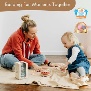 Moonkie Dinosaur Baby Stacking Toy – 7-Piece Silicone Rings (6M+)