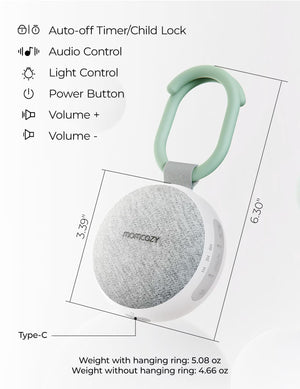 Momcozy Portable Sound Machine with Night Light –