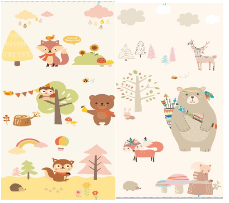 MIILA DOUBLE SIDED FOAM PLAYMAT FOREST 180*200*1
