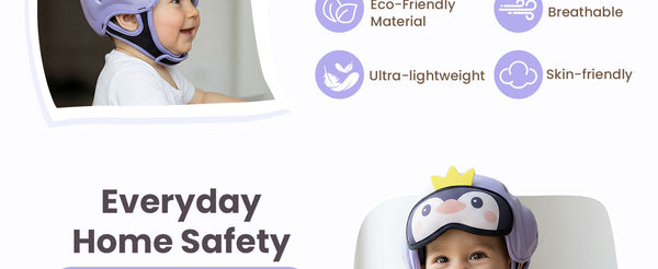 Mambobaby Baby Safety Helmet for Crawling & Walking - Penguin