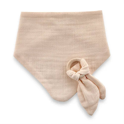 Babyjem Muslin Bib With Teether, Bandana Style