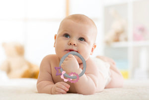 Baby Jem Silicon Ring Teether Pink Safe Relief