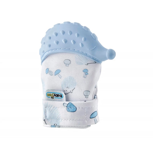 Babyjem Baby Teethering Gloves Hedgehog Blue