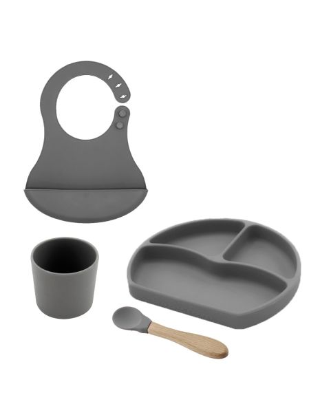 Babyjem Silicon Feeding Set Mint Non-Toxic Baby Dishware