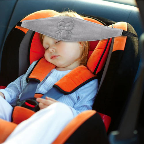 Babyjem Grey Velvet Headrest Carseat Neck Support