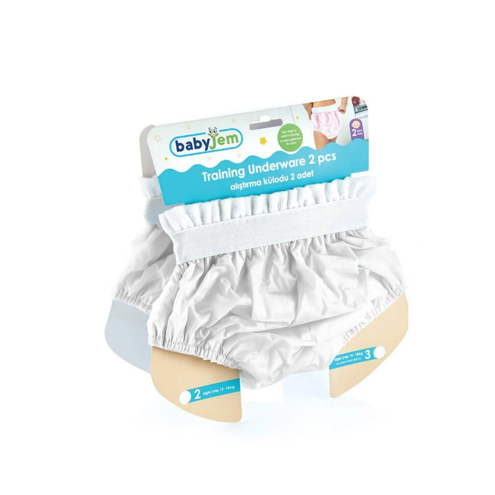 Babyjem Potty Training Pants – 2 Pieces, White