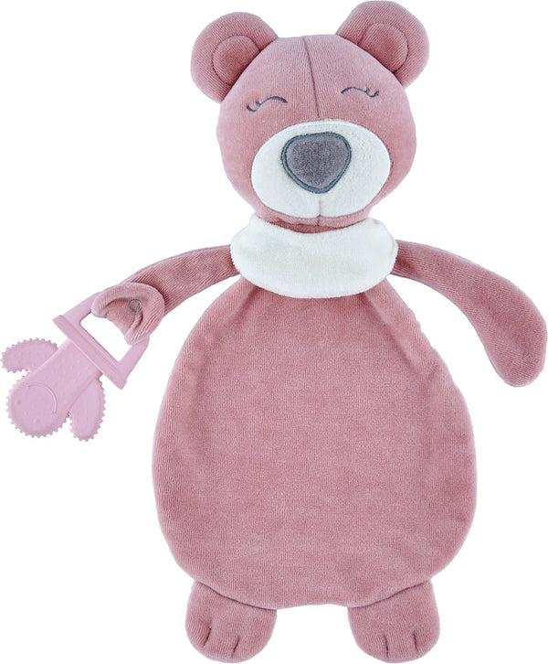 Babyjem My Sweet Bear Toy With Teether / Rose Color