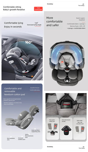 Gb Unari 360° Rotating i-Size Baby Car Seat | Newborn to 12 Years Child Car Seat