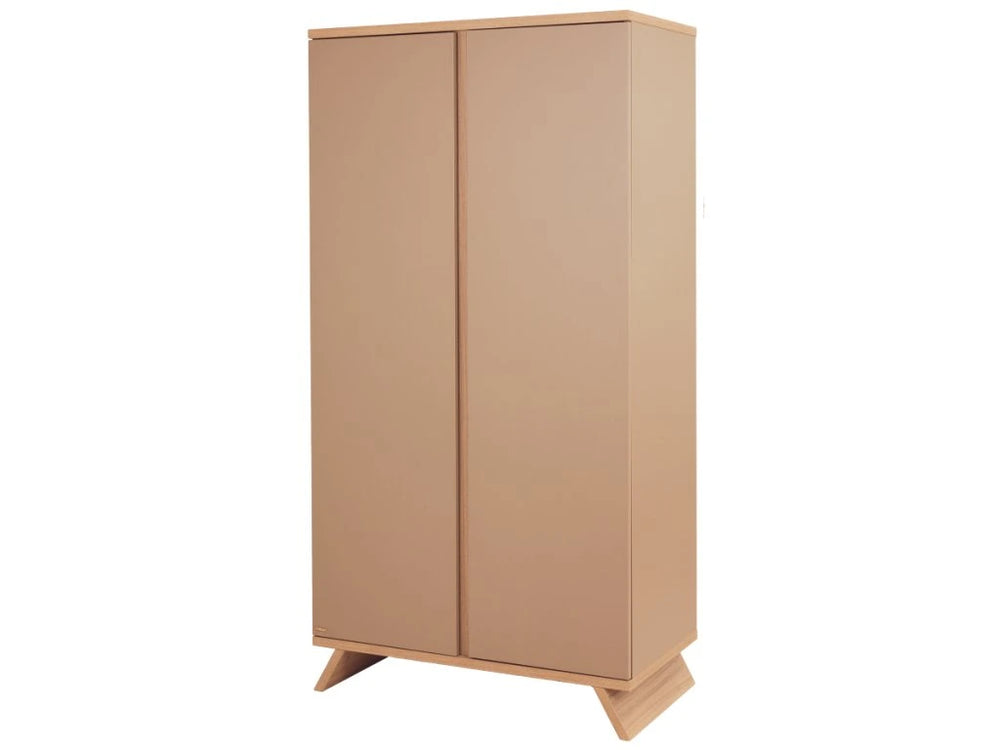 Faktum Sienna Cappuccino 2-Door Baby Wardrobe | Push-Open Nursery Storage Cabinet