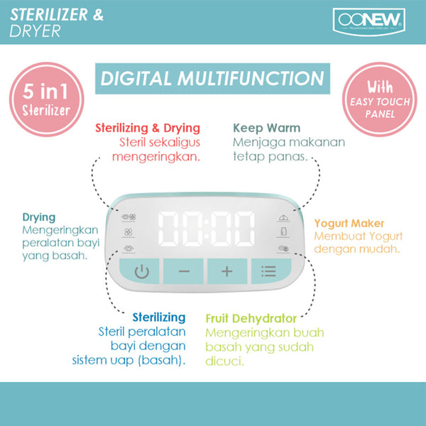 Oonew Steam Sterilizer And Dryer Multifunctional Bottle Care