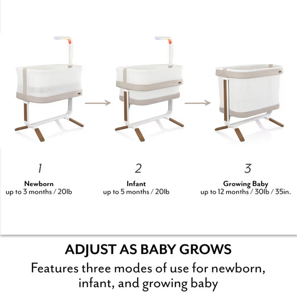Evenflo Cora Adjustable Baby Bassinet with SensorySoothe Technology