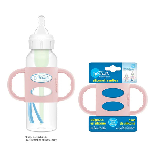 Dr. Brown’s Narrow Silicone Bottle Handles Pink