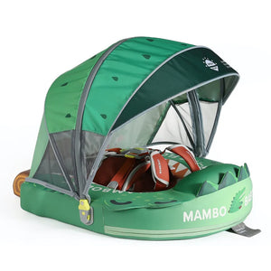 Mambobaby Non-Inflatable Chest Baby Float with Canopy - Alligator