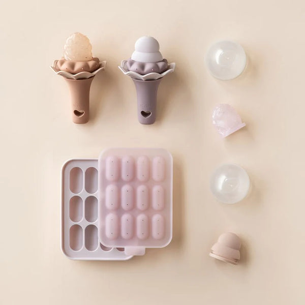 Moonkie Silicone Baby Fruit Feeder with Freezer Tray – (2-Pack, 4M+)