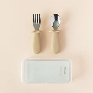 Moonkie Baby Stainless Steel Spoon & Fork Set