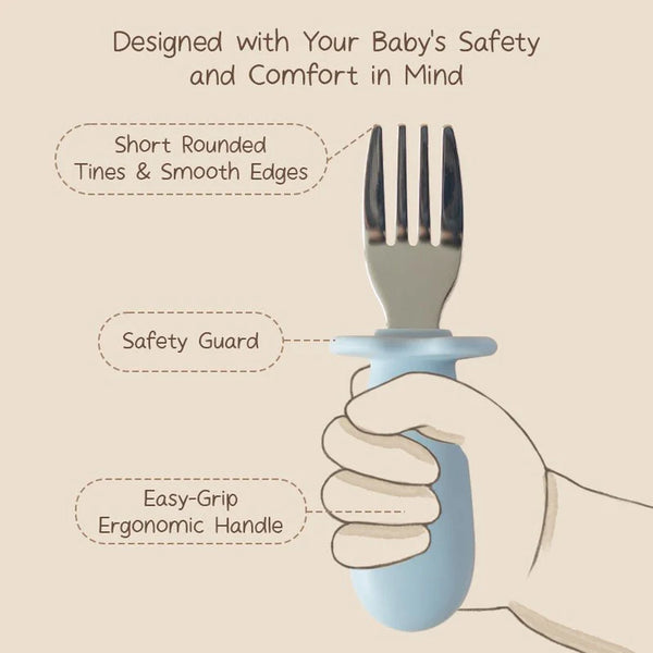 Moonkie Baby Stainless Steel Spoon & Fork Set