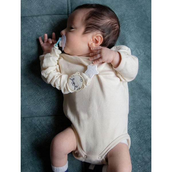 Babyjem Ecru Pacifier Hanger Cotton Clip