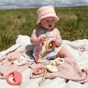 Bunny Silicone Baby Stacking Toy – 7 Piece Montessori Teething