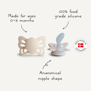 FRIGG Butterfly  Silicone  Pacifier 0-6M 1-Pack Cedar