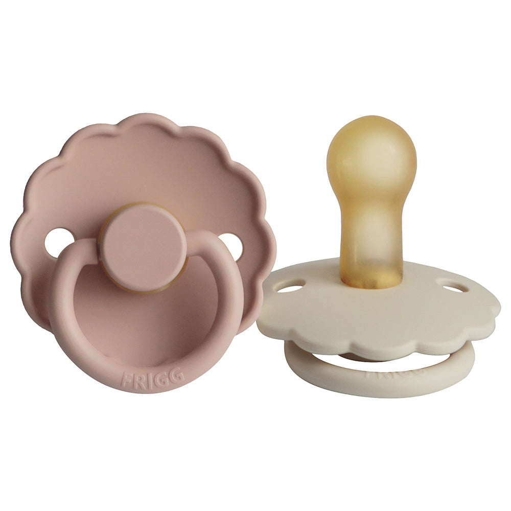 FRIGG Daisy Latex  Pacifier 6-18M 2-Pack Blush/Cream
