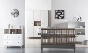 Faktum White 3-Door Baby Wardrobe | Large Nursery Storage Cabinet