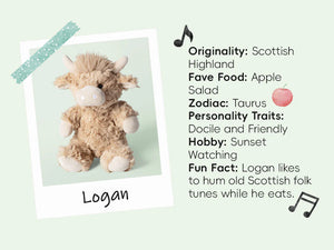 Moonkie Hug & Go Toddler Plush Backpack Highland Cow