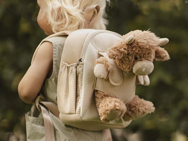 Moonkie Hug & Go Toddler Plush Backpack Highland Cow