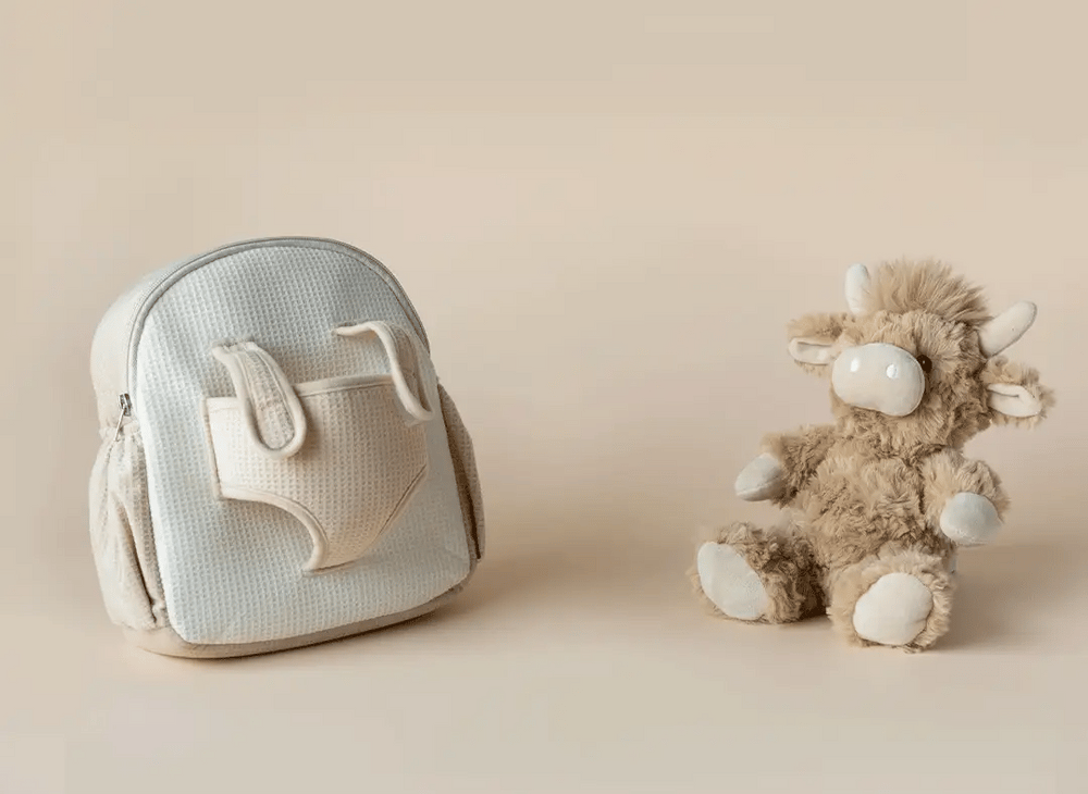 Moonkie Hug & Go Toddler Plush Backpack Highland Cow