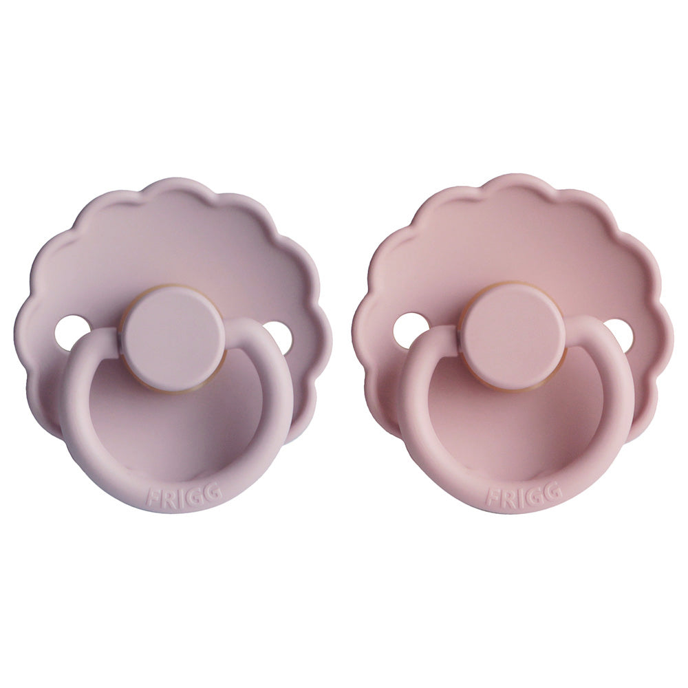 FRIGG Daisy Latex  Pacifier 0-6M 2-Pack  Pink/Soft Lilac