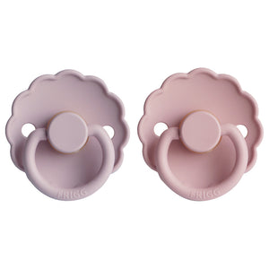 FRIGG Daisy Latex  Pacifier 0-6M 2-Pack  Pink/Soft Lilac