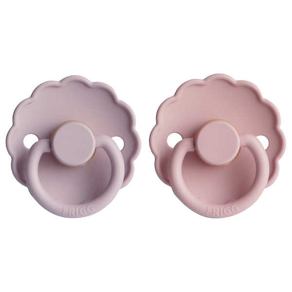 FRIGG Daisy Latex  Pacifier 0-6M 2-Pack  Pink/Soft Lilac