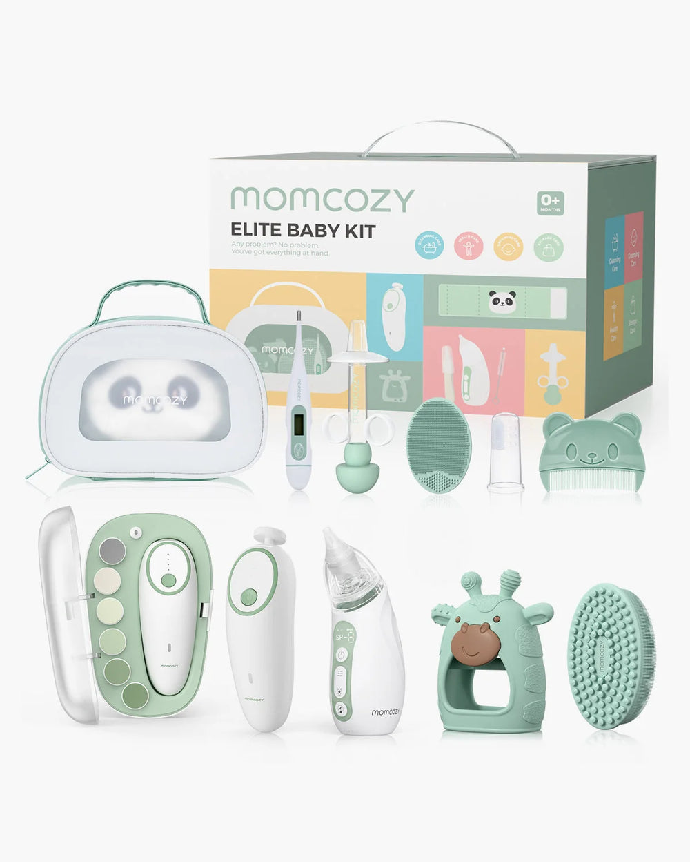 Momcozy Elite Baby Healthcare & Grooming Kit – 10pc All-in-1 Newborn Essentials Gift Set