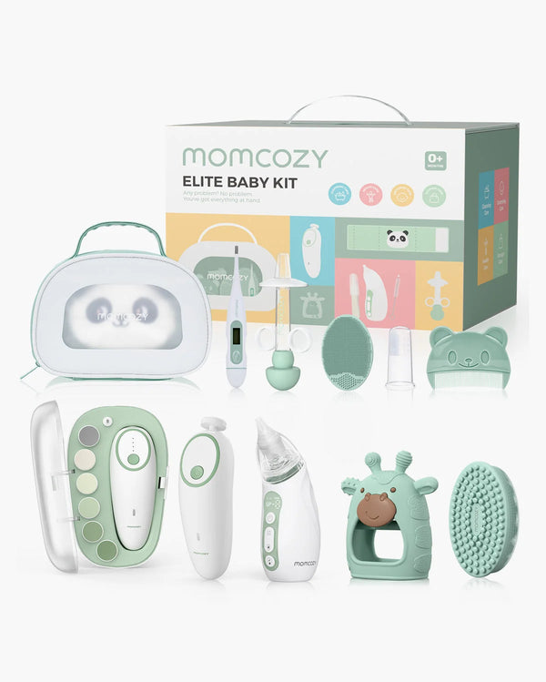 Momcozy Elite Baby Healthcare & Grooming Kit – 10pc All-in-1 Newborn Essentials Gift Set
